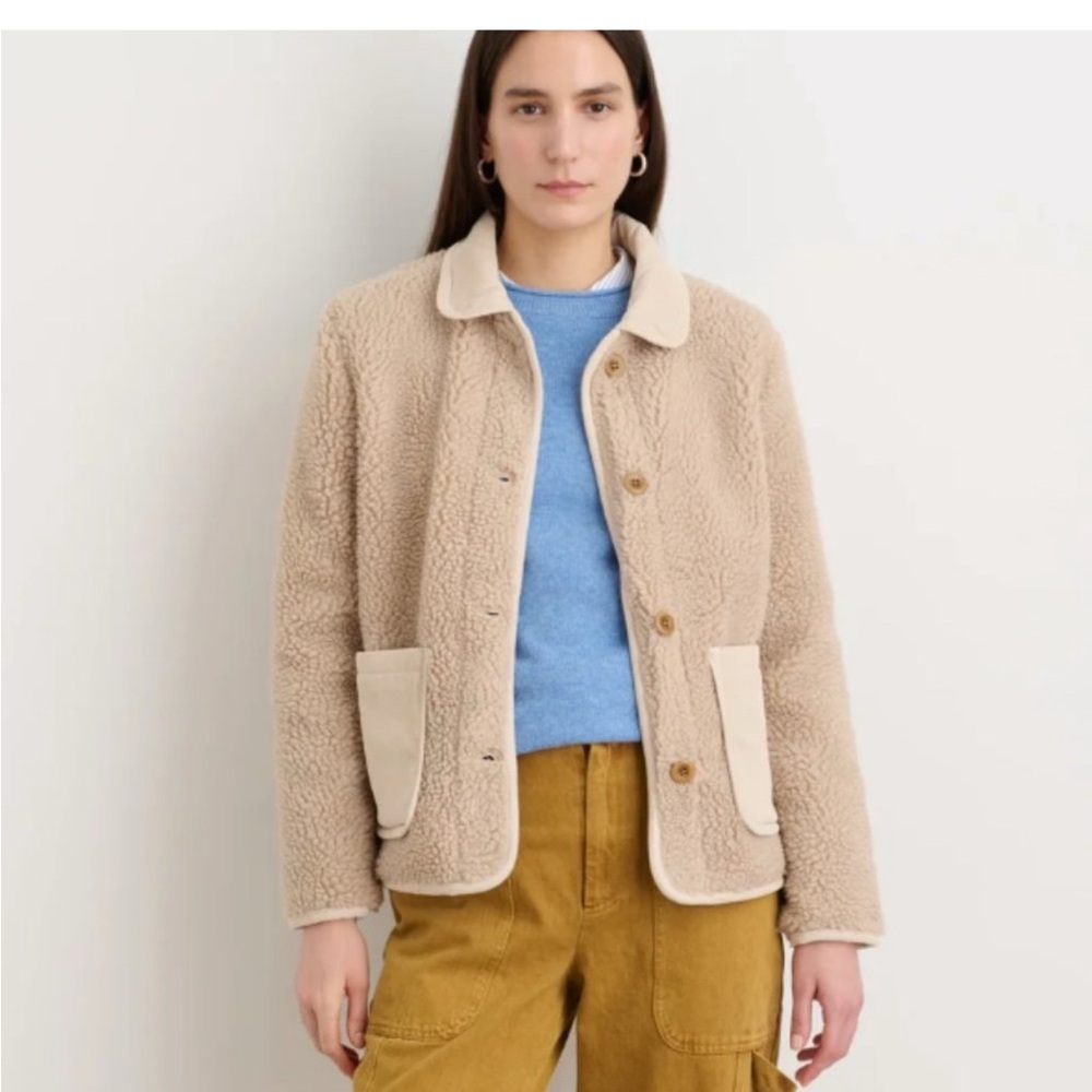 Alex Mill Marley Jacket in Sherpa Natural M - Picture 2 of 16